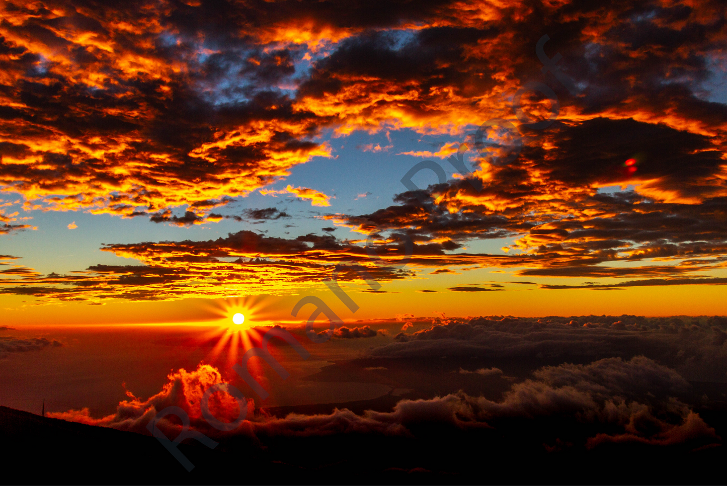 1st Sunrise over Haleakala Volcano